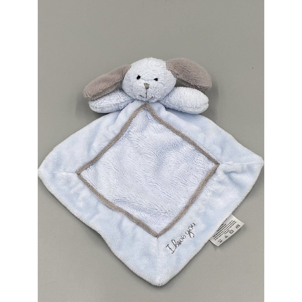 Wendy Bellissimo Blue‎ Puppy Dog Plush Lovey I Love You Baby Security Blanket